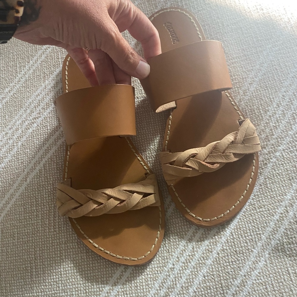 Soludos leather slide sandals